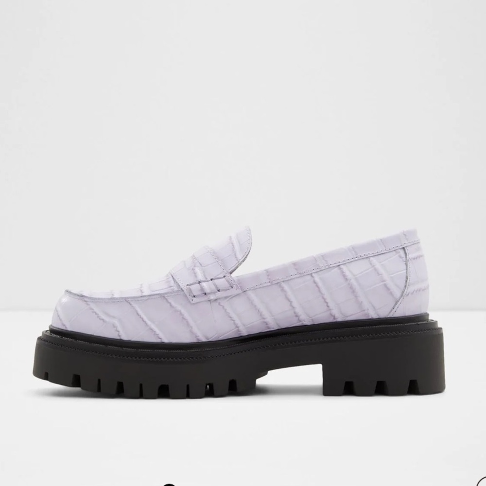 NEW Aldo Big Strut Penny Loafer lavender Size 9